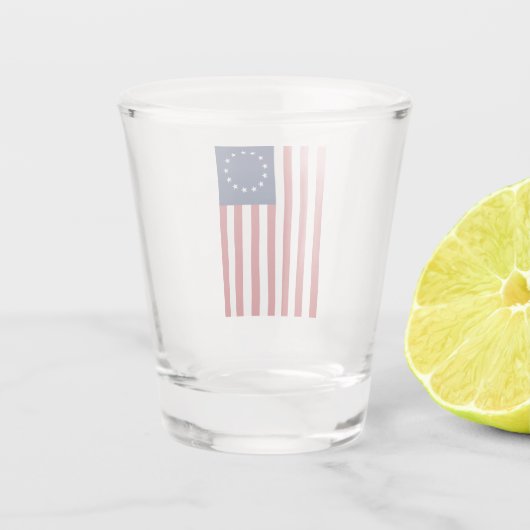 Betsy Ross Flag Design Geschoten glas (Achterkant)