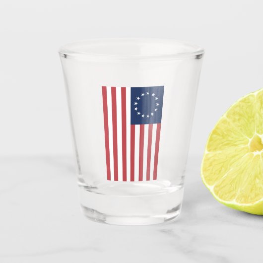 Betsy Ross Flag Design Geschoten glas (Voorkant)