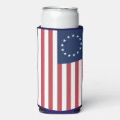 Betsy Ross Flag Design Thin Koelbox Seltzer Blikjeskoeler (Seltzer Voorkant)
