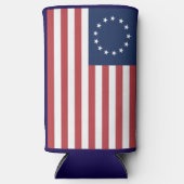 Betsy Ross Flag Design Thin Koelbox Seltzer Blikjeskoeler (Voorkant)