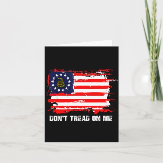 Betsy Ross Flag Don't Tread Patriot On Me  Kaart (Voorkant)