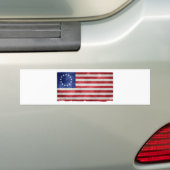 Betsy Ross Flag Grunge Bumpersticker (Op auto)
