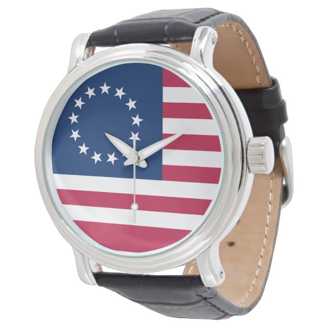 Betsy Ross Flag Horloge (Gekanteld)