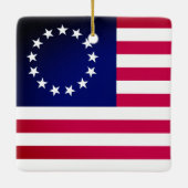 Betsy Ross Flag Keramisch Ornament (Achterkant)