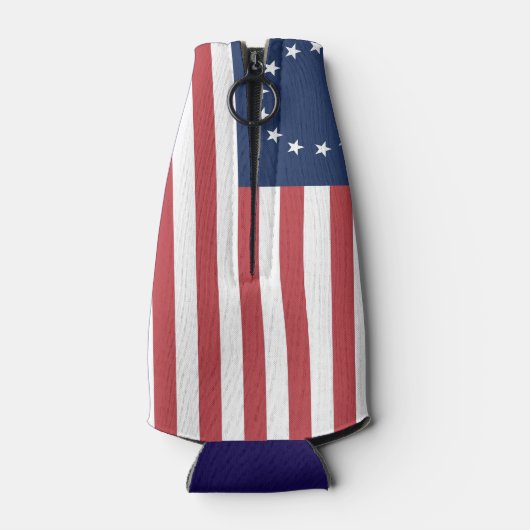 Betsy Ross Flag Ontwerp Fles Koeler (Achterkant)