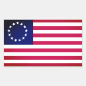Betsy Ross Flag Rechthoekige Sticker (Voorkant)