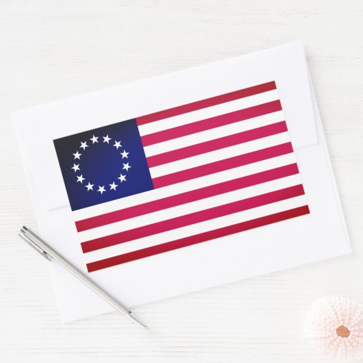 Betsy Ross Flag Rechthoekige Sticker (Envelop)