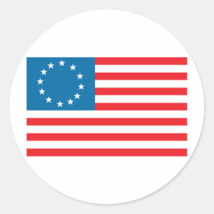 Betsy Ross Flag Ronde Sticker