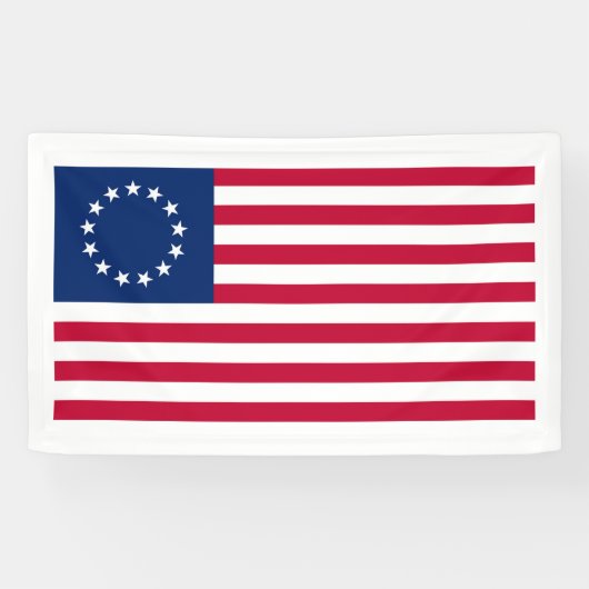 Betsy Ross Flag Spandoek (Horizontaal)