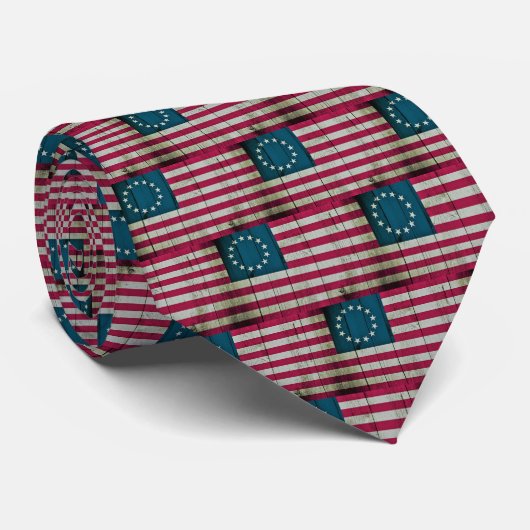 Betsy Ross Flag Stropdas (Opgerold)