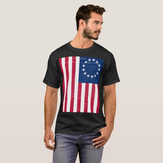 Betsy Ross flag T-shirt (Voorkant volledig)