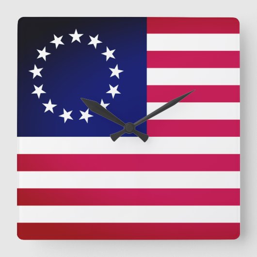 Betsy Ross Flag Vierkante Klok (Voorkant)