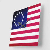 Betsy Ross Flag Vierkante Klok (Hoek)