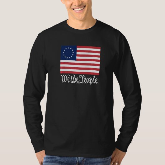 Betsy Ross Flag We The People   T-shirt (Voorkant)