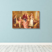 Betsy Ross gewikkeld canvas print (Insitu (Houten vloer))