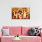 Betsy Ross gewikkeld canvas print (Insitu (Woonkamer))