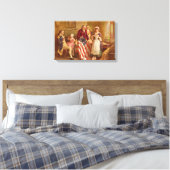 Betsy Ross gewikkeld canvas print (Insitu (Slaapkamer))