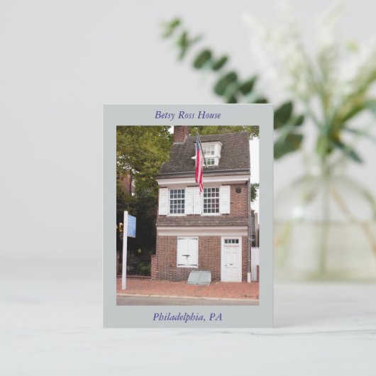 Betsy Ross House Briefkaart (Staand voorkant)