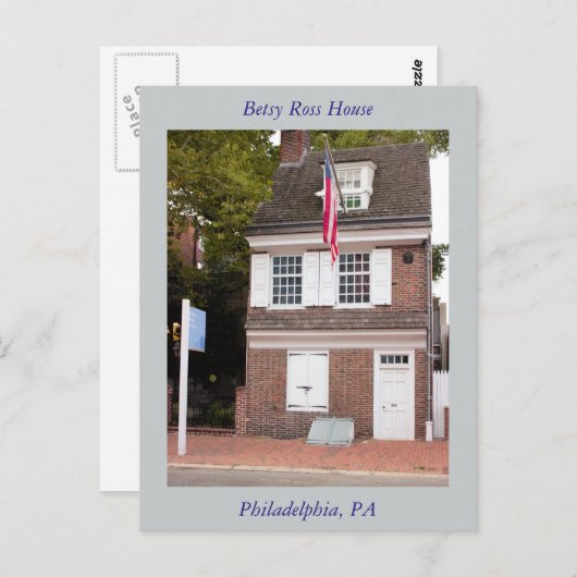 Betsy Ross House Briefkaart (Voorkant / Achterkant)