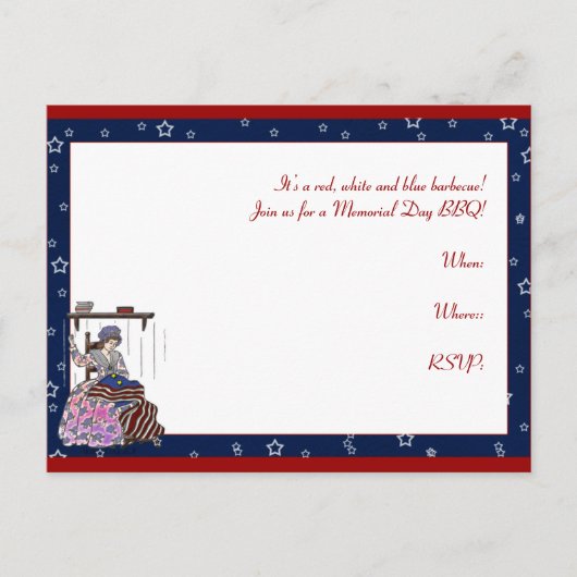 Betsy Ross maakt een vlaggeherdenkingsdag Briefkaart (Voorkant)
