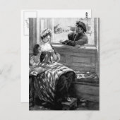 Betsy Ross maakt het eerste Afbeelding flag_War Briefkaart (Voorkant / Achterkant)