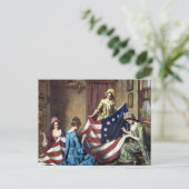 Betsy Ross naait de Amerikaanse vlag Briefkaart (Staand voorkant)