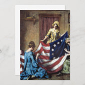 Betsy Ross naait de Amerikaanse vlag Kaart (Voorkant / Achterkant)