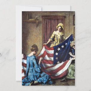 Betsy Ross naait de Amerikaanse vlag Kaart