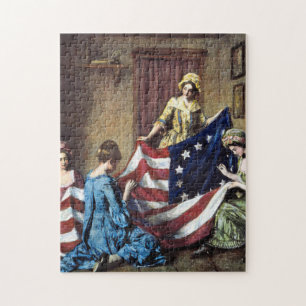 Betsy Ross naait de Amerikaanse vlag Legpuzzel
