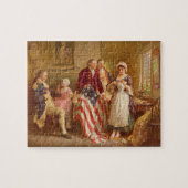 Betsy Ross naait de Amerikaanse vlag Puzzle Legpuzzel (Horizontaal)