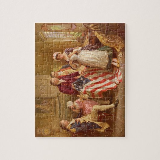 Betsy Ross naait de Amerikaanse vlag Puzzle Legpuzzel (Verticaal)