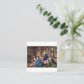 Betsy Ross naait de Amerikaanse vlag Vierkante Visitekaartje (Staand voorkant)