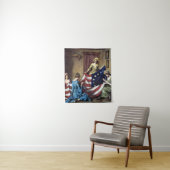 Betsy Ross naait de Amerikaanse vlag Wandkleed (In situ)