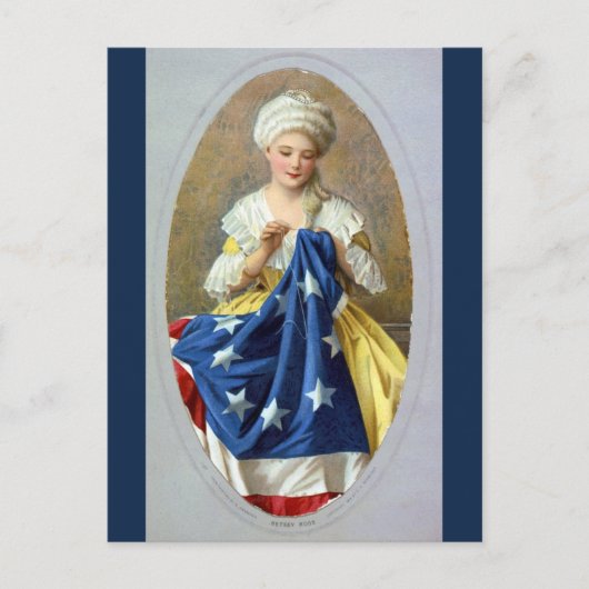 Betsy Ross naait de eerste Amerikaanse vlag Briefkaart (Voorkant)