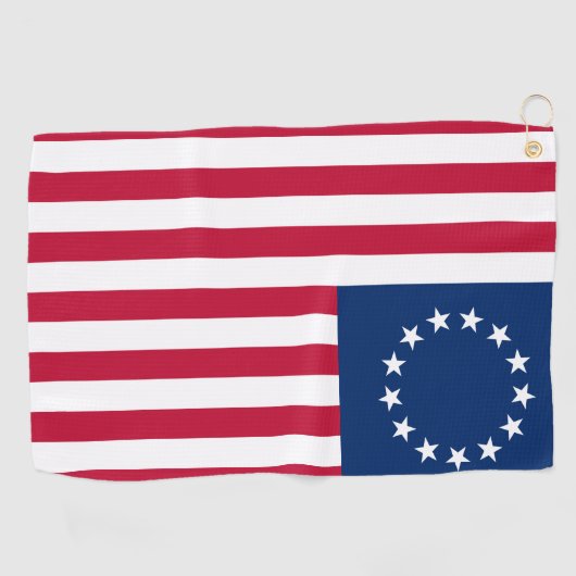 Betsy Ross Old Glory American Vlag Golfhanddoek (Horizontaal)
