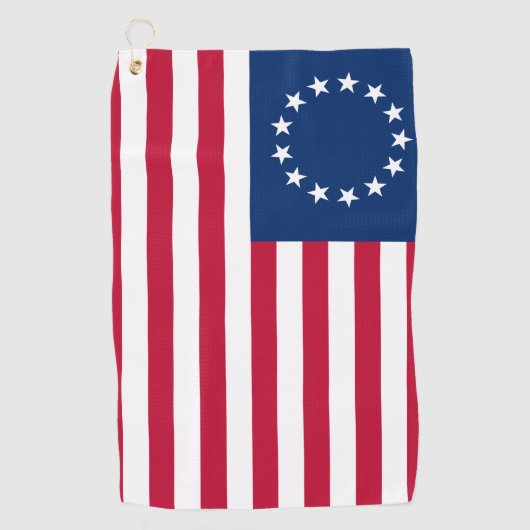 Betsy Ross Old Glory American Vlag Golfhanddoek (Voorkant)