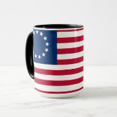 Betsy Ross Old Glory American Vlag Mok (Voorkant links)