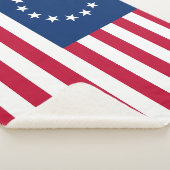 Betsy Ross Old Glory American Vlag Sherpa Deken (3/4)