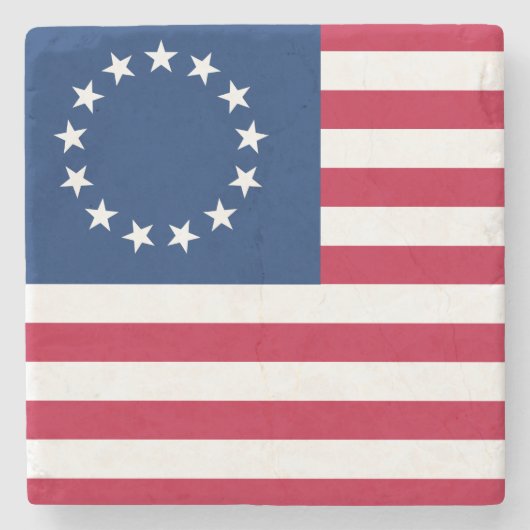 Betsy Ross Old Glory American Vlag Stenen Onderzetter (Voorkant)