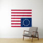 Betsy Ross Old Glory American Vlag Wandkleed (In Situ (horizontaal))