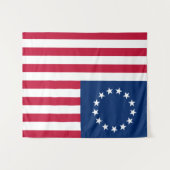 Betsy Ross Old Glory American Vlag Wandkleed (Voorkant (horizontaal))