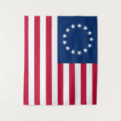 Betsy Ross Old Glory American Vlag Wandkleed (Voorkant)