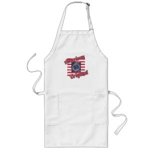 Betsy Ross op vlag geïnspireerde American Origina Lang Schort