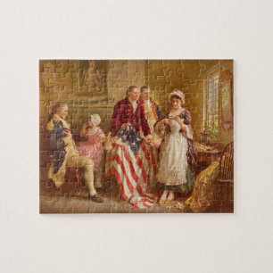 Betsy Ross Sewing het Amerikaanse Raadsel van de Legpuzzel