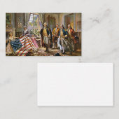 Betsy Ross Shows George Washington American Flag Visitekaartje (Voorkant / Achterkant)