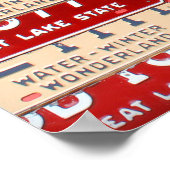 Betsy Ross Style American License Bord Flag Art Poster (Hoek)