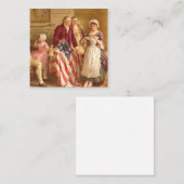 Betsy Ross USA 1777, ingediend door Jean Leon Gero Vierkante Visitekaartje (Voorkant / Achterkant)