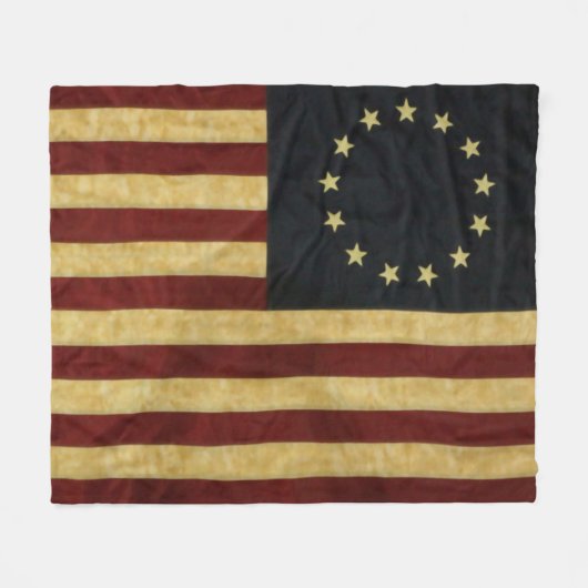 Betsy Ross USA Flag Fleece Deken (Voorkant (Horizontaal))