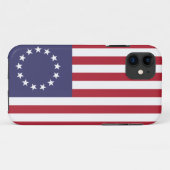 Betsy Ross vlag 13 ster Amerikaanse vlag 1776 Case-Mate iPhone Case (Achterkant (horizontaal))