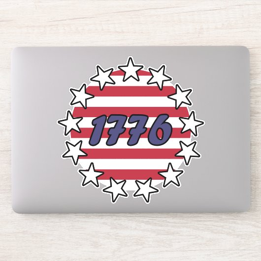 Betsy Ross vlag 13 ster Amerikaanse vlag 1776 Sticker (Computer)